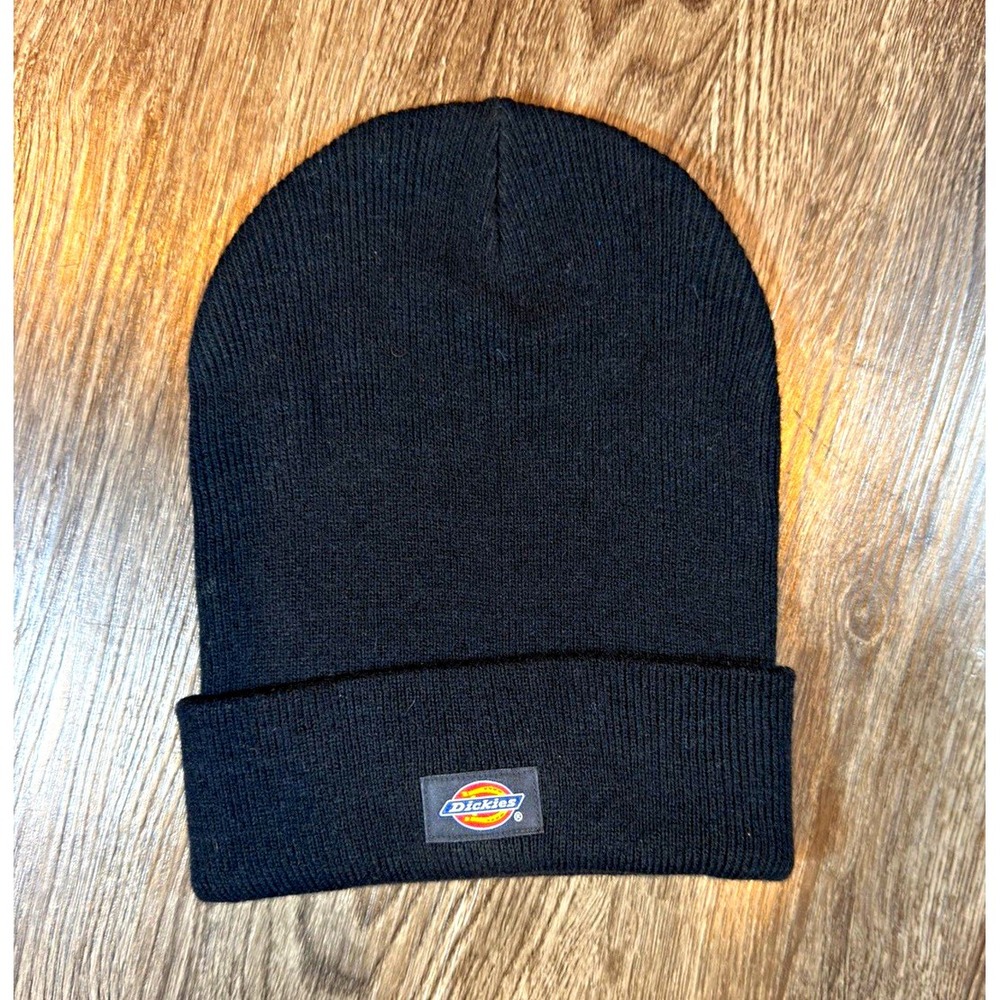Dickies Black Knit Beanie Hat 100% Acrylic One Size Unisex WH201BK